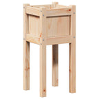 vidaXL Garten-Pflanzgefäß Natur 31 x 31 x 70 cm Massives Kiefernholz