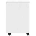 vidaXL Rollschrank Mit Rad Weiß 34 x 39 x 56 cm Massives Kiefernholz