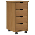 vidaXL Rollschrank Honigbraun 34 x 39 x 65,5 cm Massivholz Kiefer