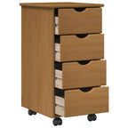 vidaXL Rollschrank Honigbraun 34 x 39 x 65,5 cm Massivholz Kiefer
