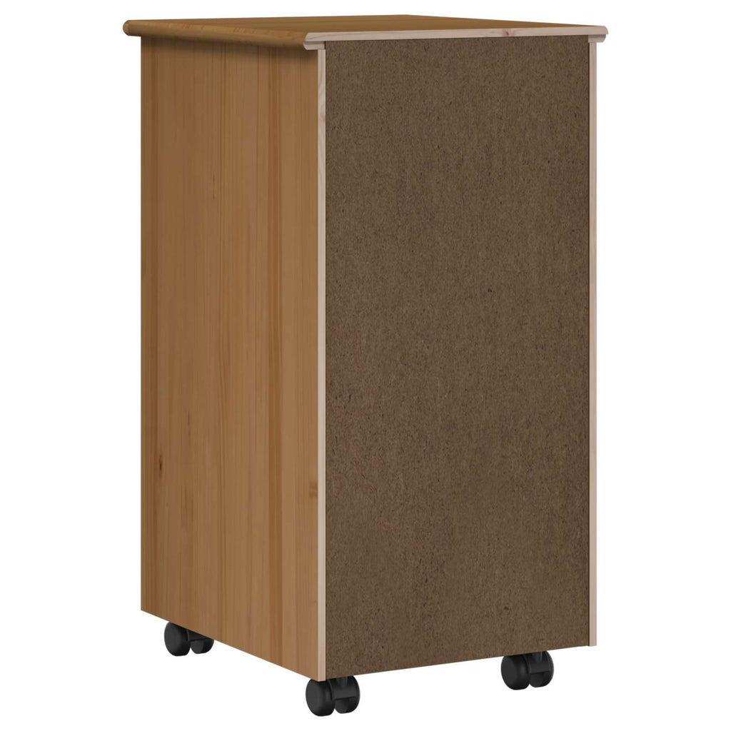 vidaXL Rollschrank Honigbraun 34 x 39 x 65,5 cm Massivholz Kiefer