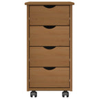 vidaXL Rollschrank Honigbraun 34 x 39 x 65,5 cm Massivholz Kiefer