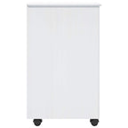 vidaXL Rollschrank Mit Rad Weiß 34 x 39 x 65,5 cm Massivholz Kiefer