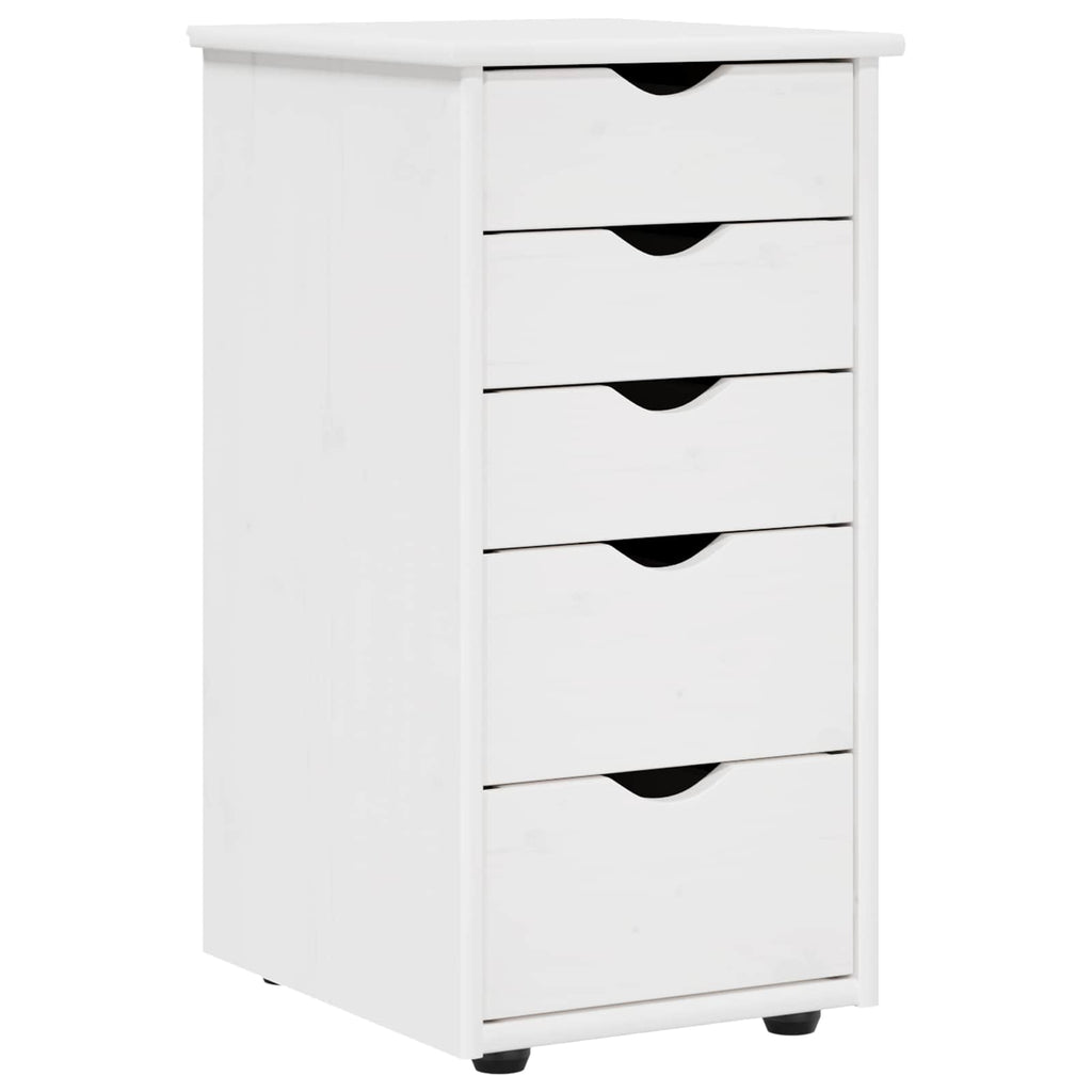 vidaXL Schrank Weiß 34 x 39 x 61,5 cm Massivholz Kiefer
