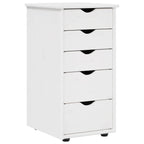 vidaXL Schrank Weiß 34 x 39 x 61,5 cm Massivholz Kiefer
