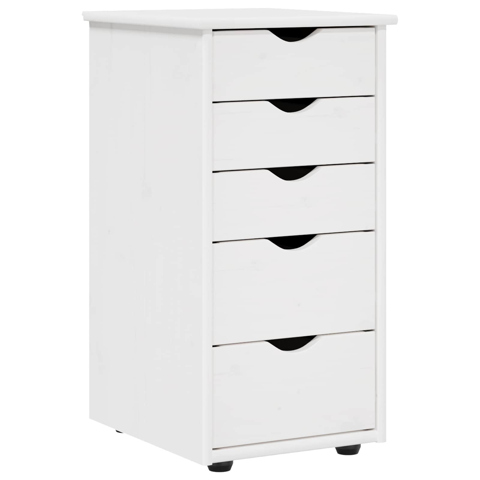 vidaXL Schrank Weiß 34 x 39 x 61,5 cm Massivholz Kiefer