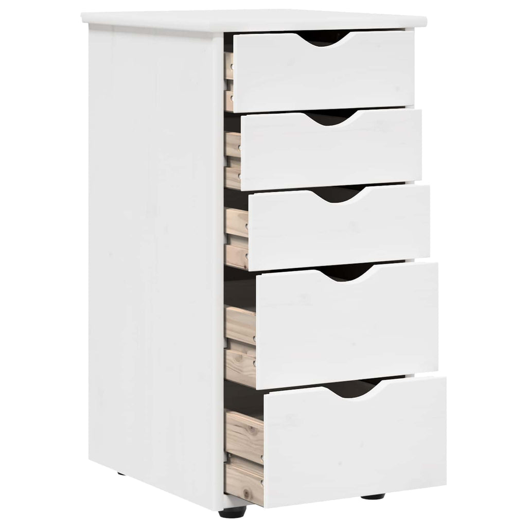 vidaXL Schrank Weiß 34 x 39 x 61,5 cm Massivholz Kiefer