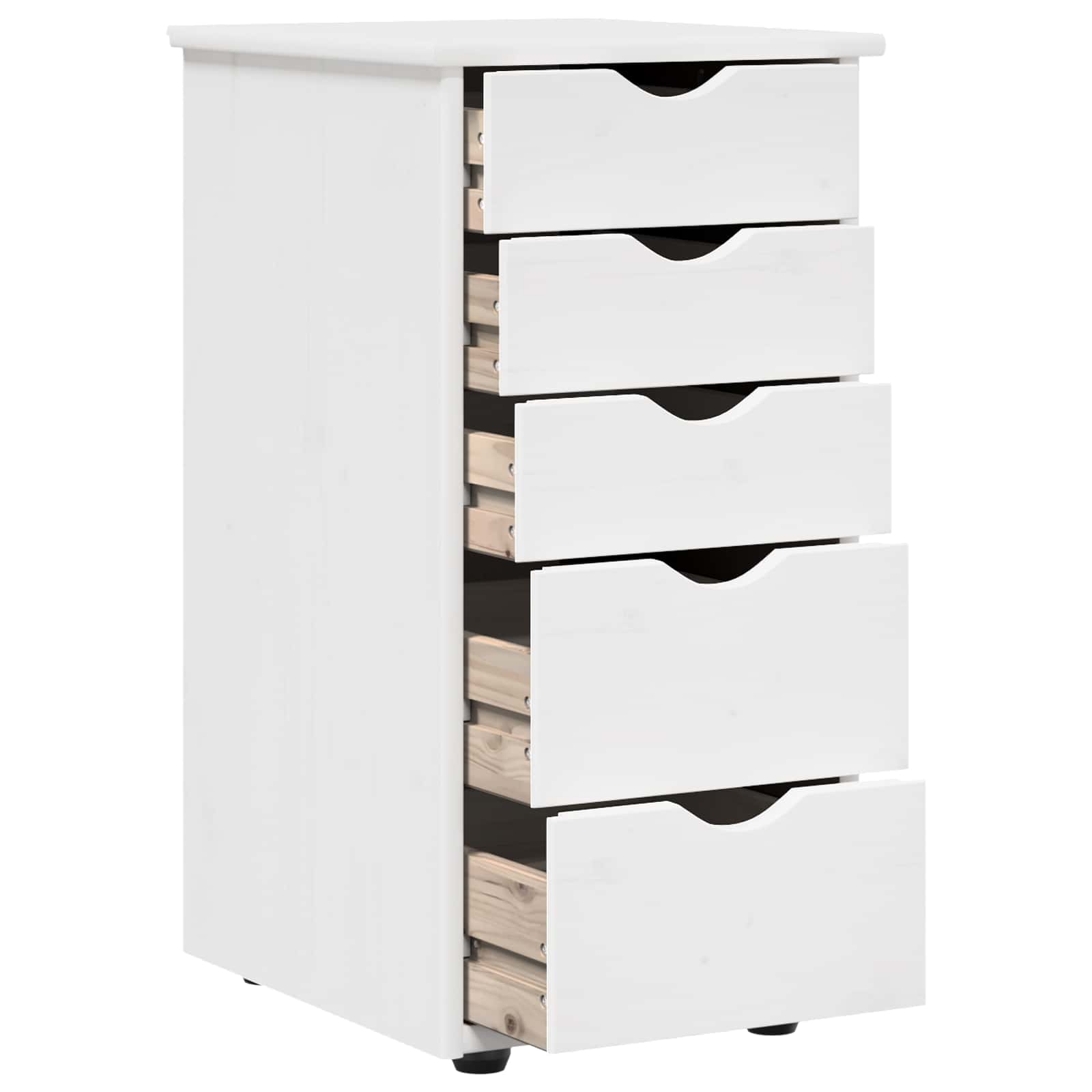 vidaXL Schrank Weiß 34 x 39 x 61,5 cm Massivholz Kiefer