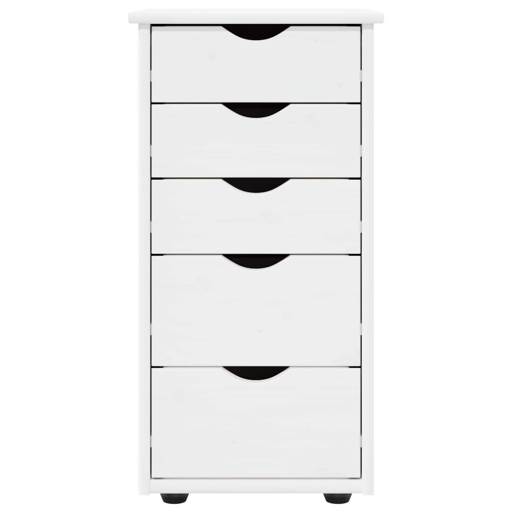vidaXL Schrank Weiß 34 x 39 x 61,5 cm Massivholz Kiefer