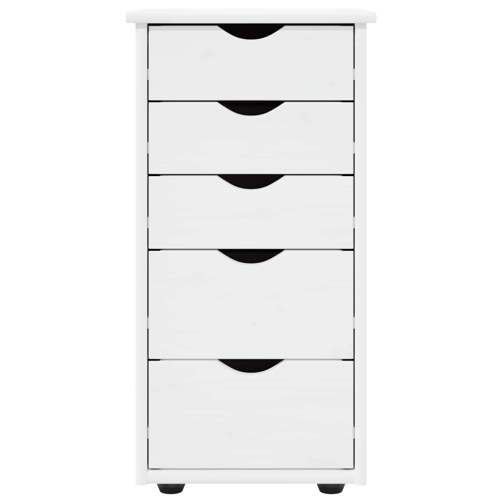vidaXL Schrank Weiß 34 x 39 x 61,5 cm Massivholz Kiefer