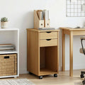 vidaXL Rollschrank Honigbraun 34 x 39 x 65,5 cm Massives Kiefernholz