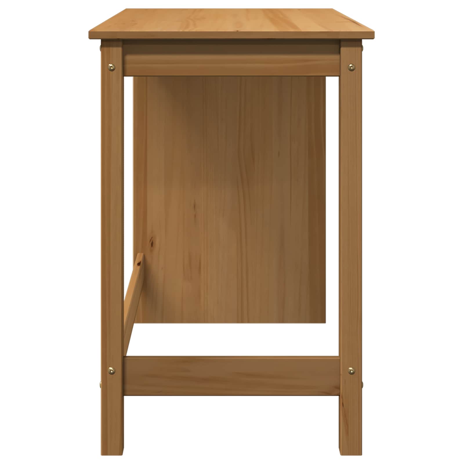 vidaXL Schreibtisch Honigbraun 112 x 50 x 75 cm Massivholz Kiefer
