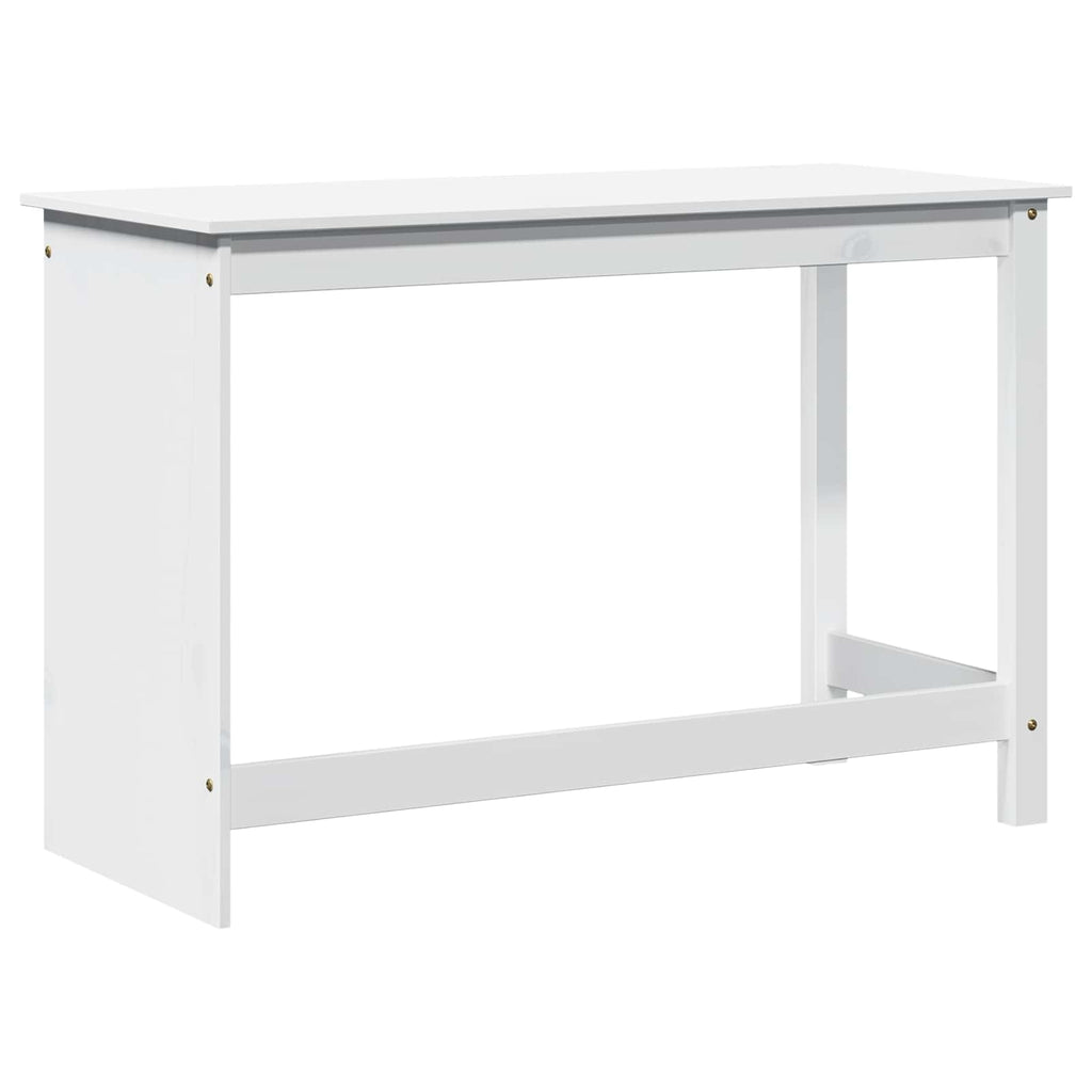 vidaXL Schreibtisch Weiß 112 x 50 x 75 cm Massivholz Kiefer
