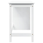vidaXL Schreibtisch Weiß 112 x 50 x 75 cm Massivholz Kiefer