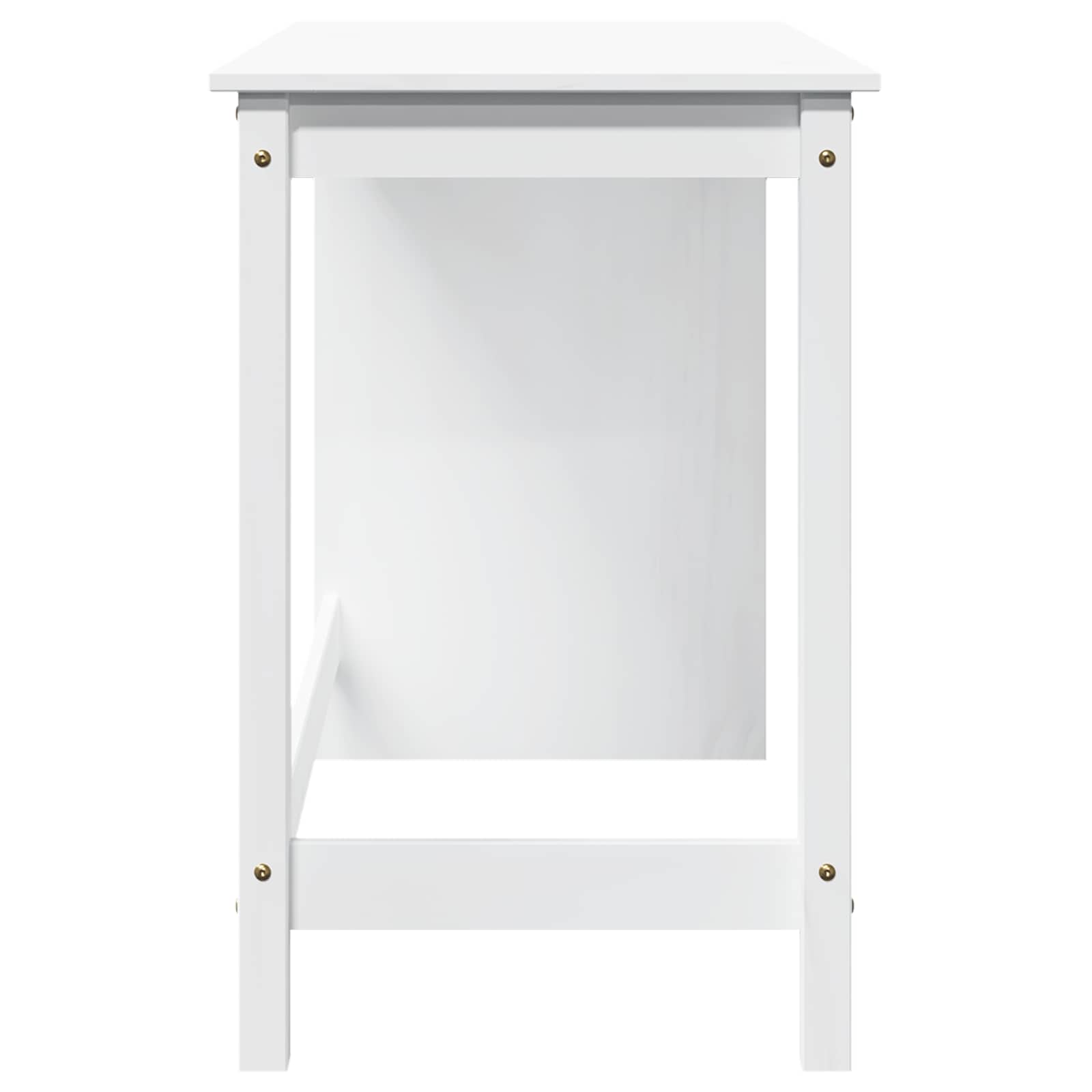 vidaXL Schreibtisch Weiß 112 x 50 x 75 cm Massivholz Kiefer