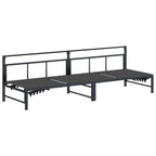 vidaXL Sonnenliege Schwarz 200 x 62 x 59,5 cm Textilene