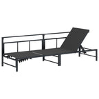 vidaXL Sonnenliege Schwarz 200 x 62 x 59,5 cm Textilene