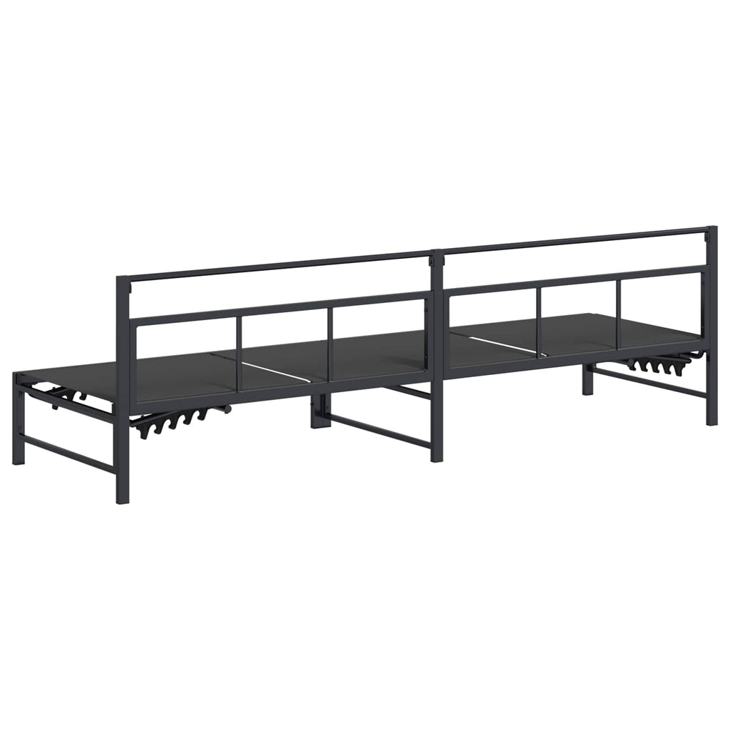 vidaXL Sonnenliege Schwarz 200 x 62 x 59,5 cm Textilene
