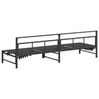 vidaXL Sonnenliege Schwarz 200 x 62 x 59,5 cm Textilene