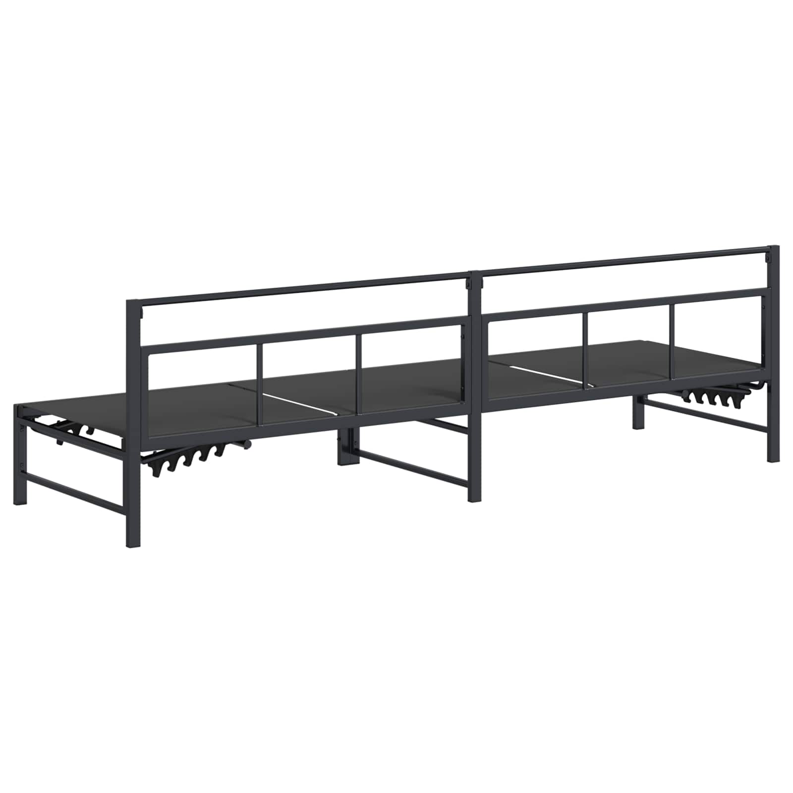 vidaXL Sonnenliege Schwarz 200 x 62 x 59,5 cm Textilene