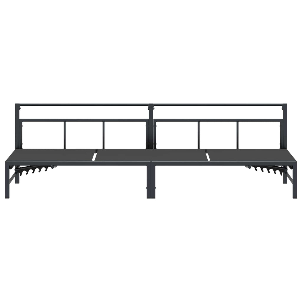 vidaXL Sonnenliege Schwarz 200 x 62 x 59,5 cm Textilene