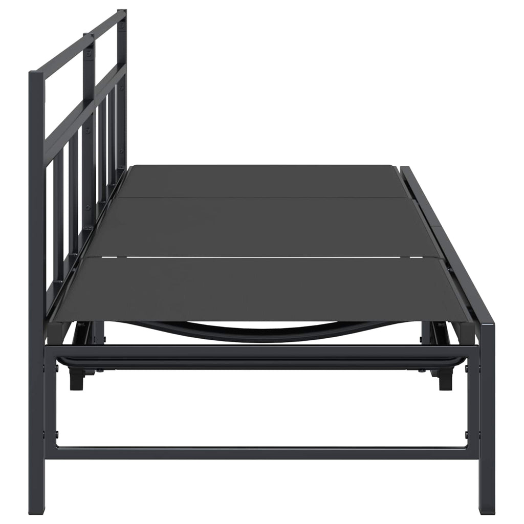 vidaXL Sonnenliege Schwarz 200 x 62 x 59,5 cm Textilene