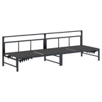 vidaXL Sonnenliege für 3 Personen Schwarz 200 x 62 x 59,5 cm Textilene