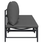 vidaXL Sonnenliege für 3 Personen Schwarz 200 x 62 x 59,5 cm Textilene