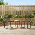 vidaXL Gartenstühle 2 pcs Schwarz 48 x 55 x 89,5 cm Rattan