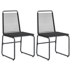 vidaXL Gartenstühle 2 pcs Schwarz 48 x 55 x 89,5 cm Rattan