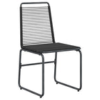 vidaXL Gartenstühle 2 pcs Schwarz 48 x 55 x 89,5 cm Rattan