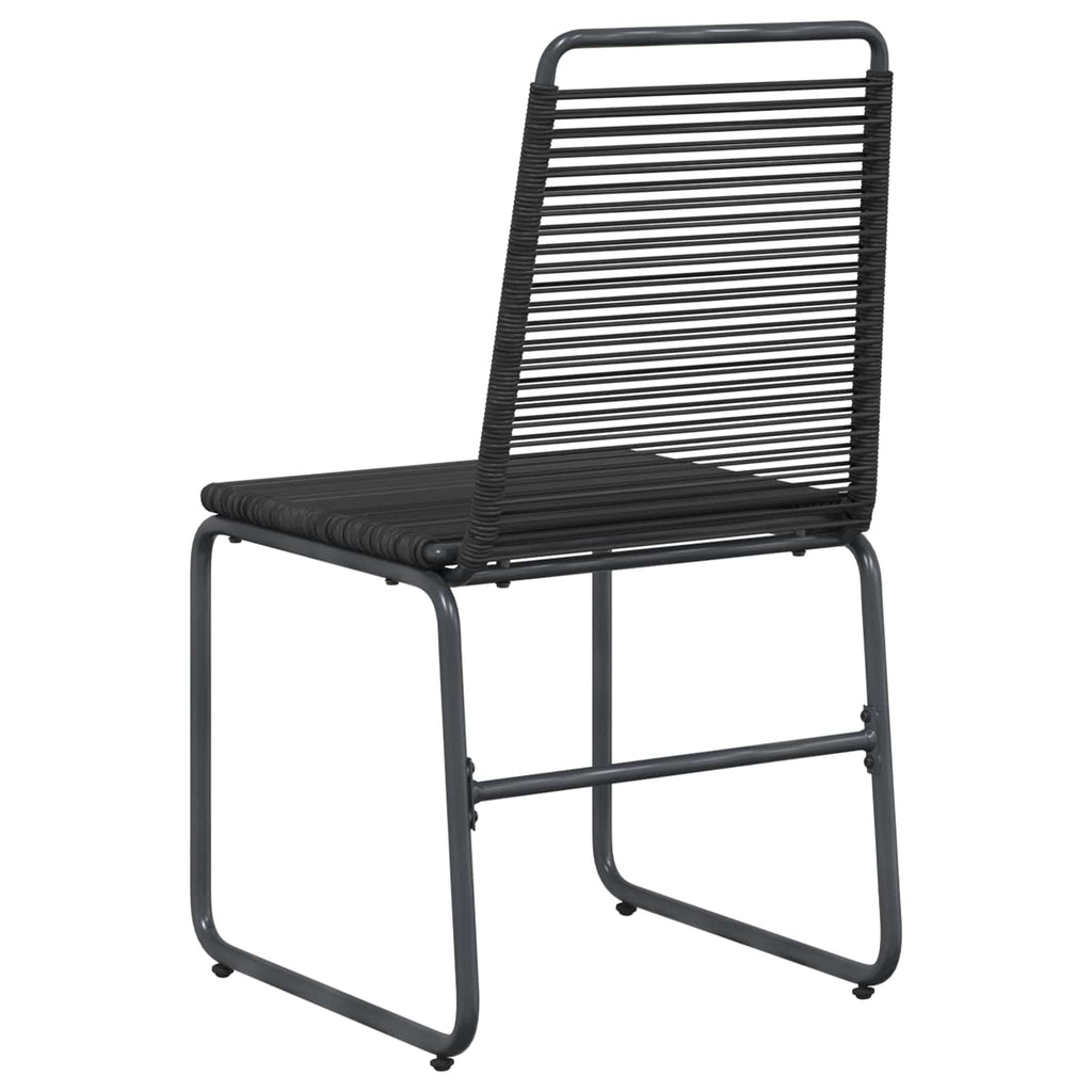 vidaXL Gartenstühle 2 pcs Schwarz 48 x 55 x 89,5 cm Rattan