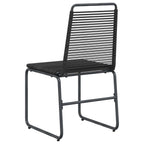 vidaXL Gartenstühle 2 pcs Schwarz 48 x 55 x 89,5 cm Rattan
