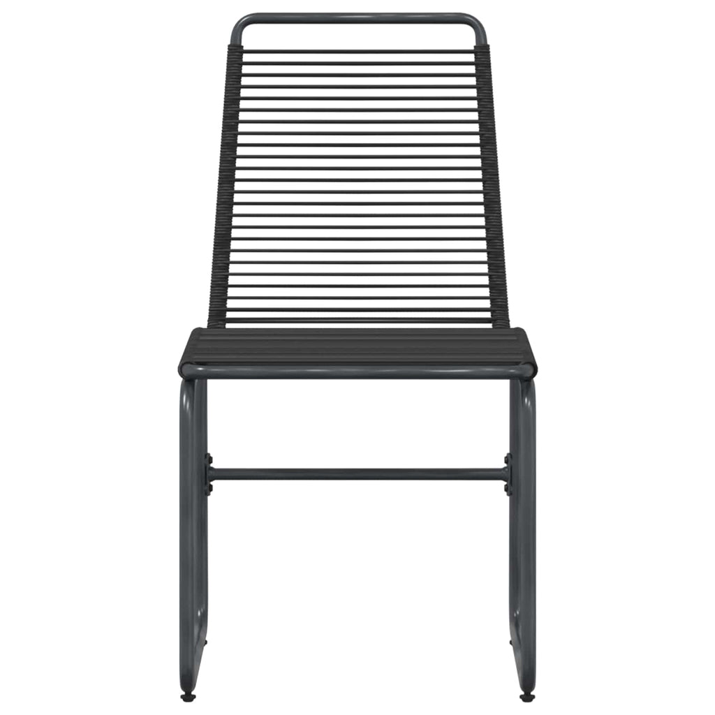 vidaXL Gartenstühle 2 pcs Schwarz 48 x 55 x 89,5 cm Rattan