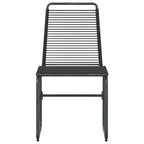 vidaXL Gartenstühle 2 pcs Schwarz 48 x 55 x 89,5 cm Rattan