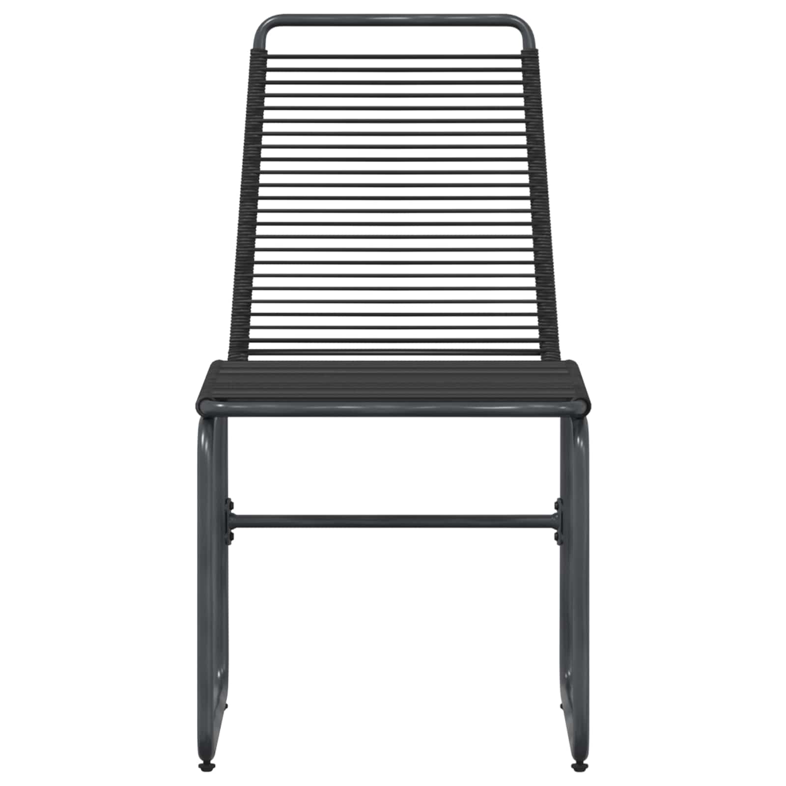 vidaXL Gartenstühle 2 pcs Schwarz 48 x 55 x 89,5 cm Rattan