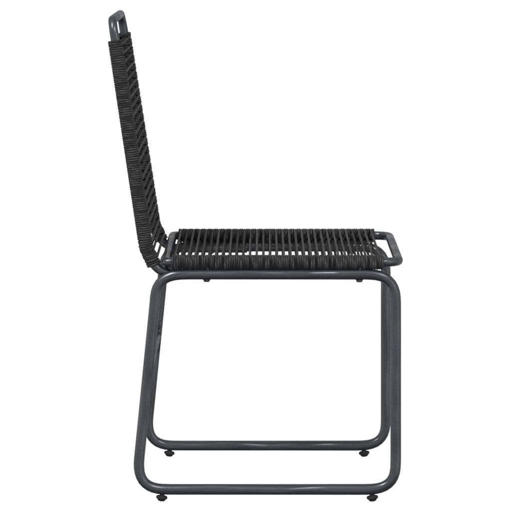vidaXL Gartenstühle 2 pcs Schwarz 48 x 55 x 89,5 cm Rattan