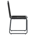 vidaXL Gartenstühle 2 pcs Schwarz 48 x 55 x 89,5 cm Rattan