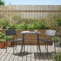 vidaXL Gartenstühle 2 pcs Anthrazit 51 x 55 x 81 cm Stahl