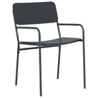 vidaXL Gartenstühle 2 pcs Anthrazit 51 x 55 x 81 cm Stahl