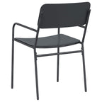 vidaXL Gartenstühle 2 pcs Anthrazit 51 x 55 x 81 cm Stahl