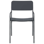 vidaXL Gartenstühle 2 pcs Anthrazit 51 x 55 x 81 cm Stahl