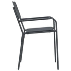 vidaXL Gartenstühle 2 pcs Anthrazit 51 x 55 x 81 cm Stahl