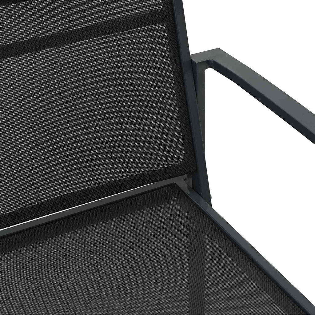 vidaXL Gartenstühle 2 pcs Schwarz und Anthrazit 53,5 x 59 x 77 cm