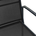 vidaXL Gartenstühle 2 pcs Schwarz und Anthrazit 53,5 x 59 x 77 cm