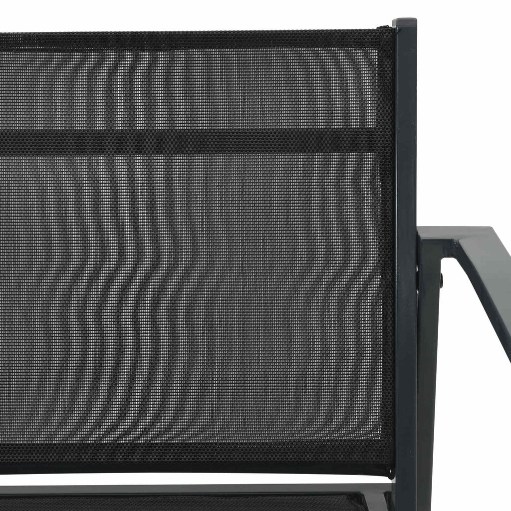 vidaXL Gartenstühle 2 pcs Schwarz und Anthrazit 53,5 x 59 x 77 cm