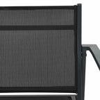 vidaXL Gartenstühle 2 pcs Schwarz und Anthrazit 53,5 x 59 x 77 cm