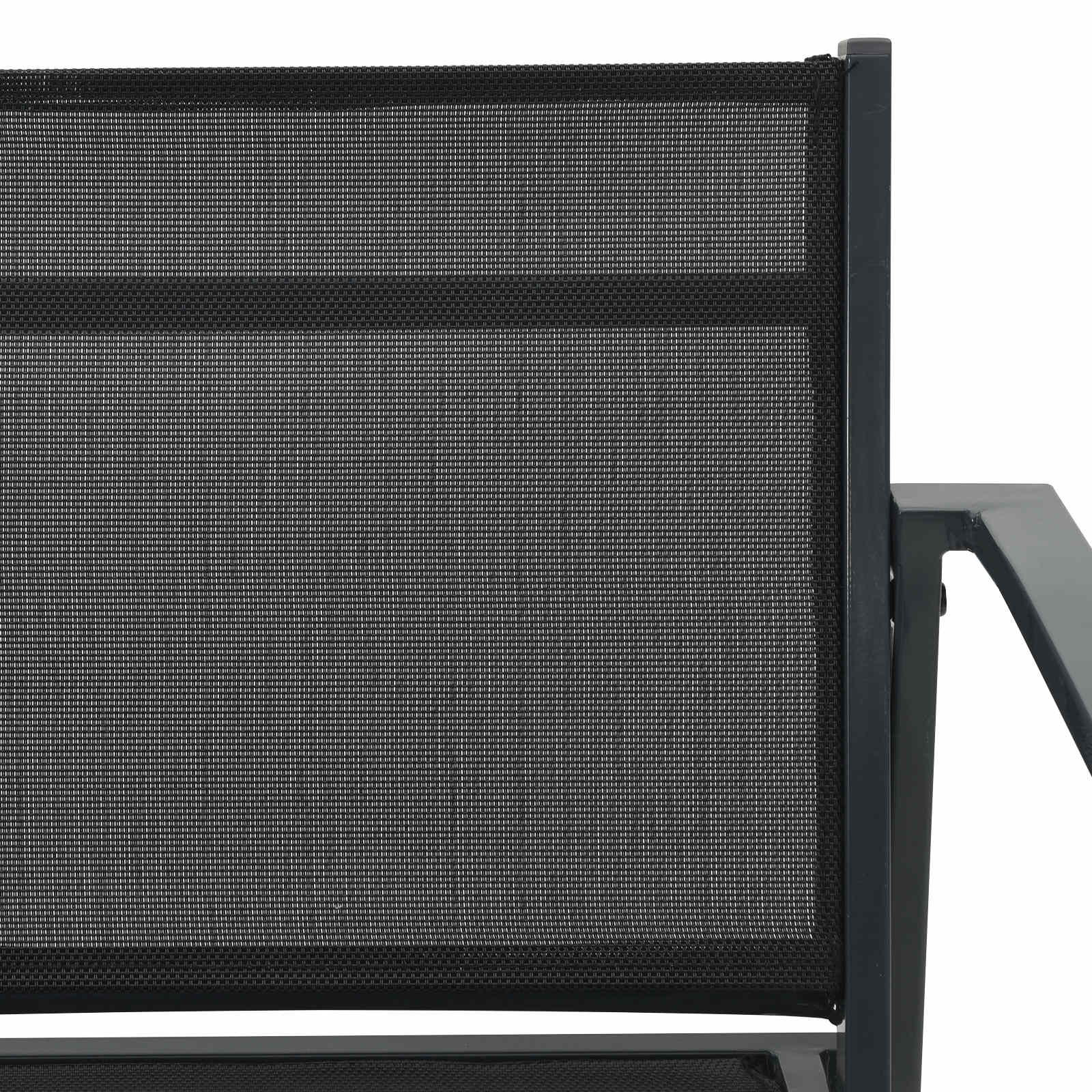 vidaXL Gartenstühle 2 pcs Schwarz und Anthrazit 53,5 x 59 x 77 cm