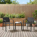 vidaXL Gartenstühle 2 pcs Schwarz und Anthrazit 53,5 x 59 x 77 cm