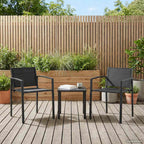 vidaXL Gartenstühle 2 pcs Schwarz und Anthrazit 53,5 x 59 x 77 cm